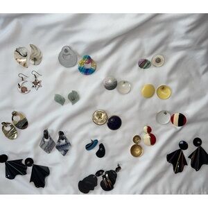 Elegant Multicolor Earrings Collection - 16 Pair